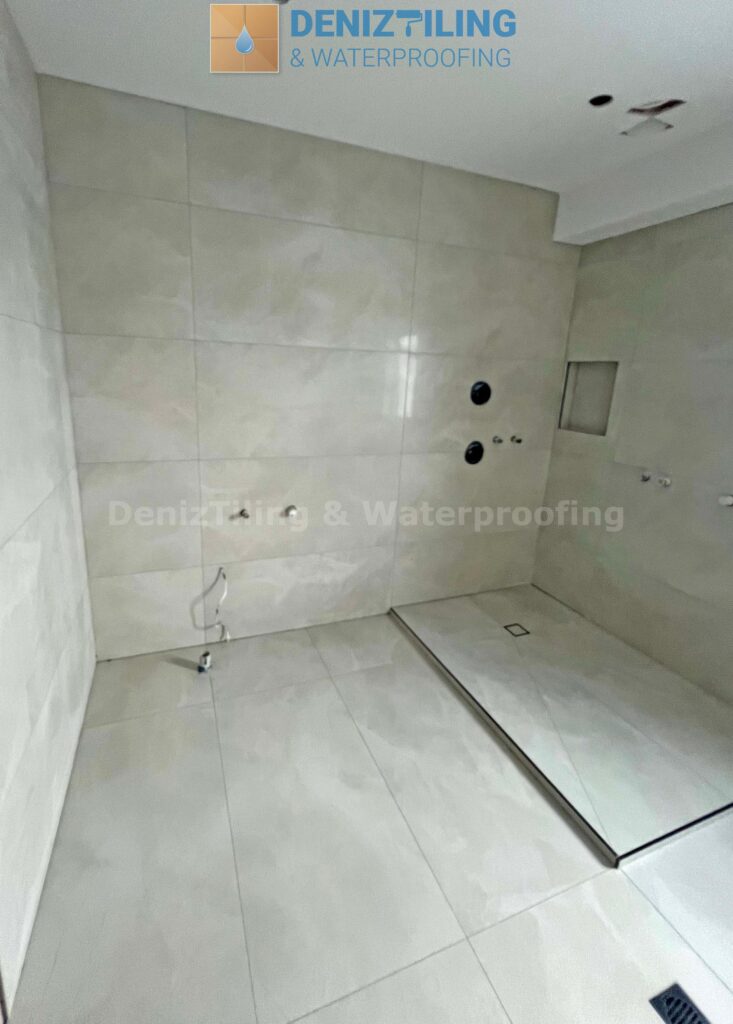 Bathroom floor tiling with waterproofing in Melbourne